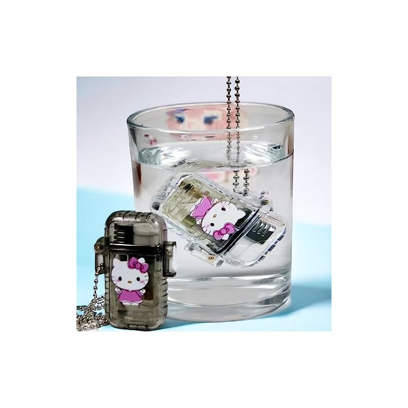 NIVEK Kulomi Transparent Cute Lighter Waterproof Lighter Refillable Kitty KT