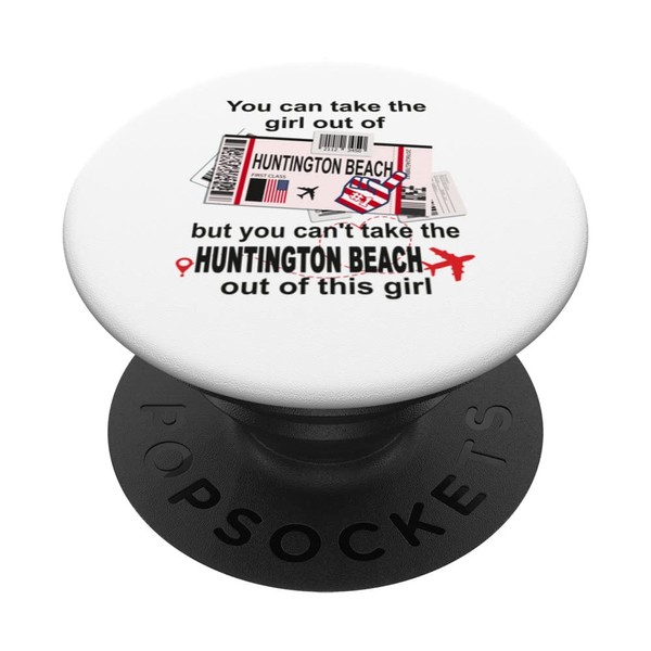 Huntington Beach Girl – Huntington Beach Boarding Pass PopSockets mit