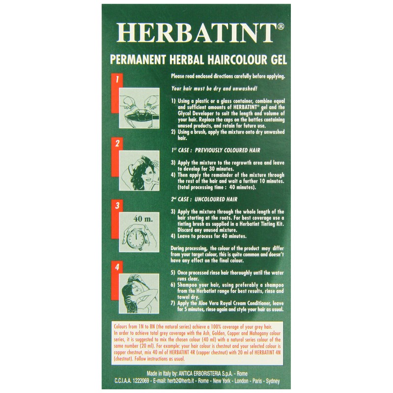Herbatint 5R Light Copper Chestnut Permanent Herbal Hair Colour Gel