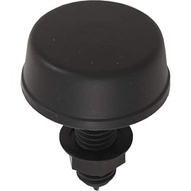 Air Button, Herga, Mushroom, 13/16" hs, 2-1/4"fd, THD, Black