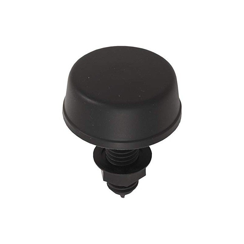 Air Button, Herga, Mushroom, 13/16" hs, 2-1/4"fd, THD, Black