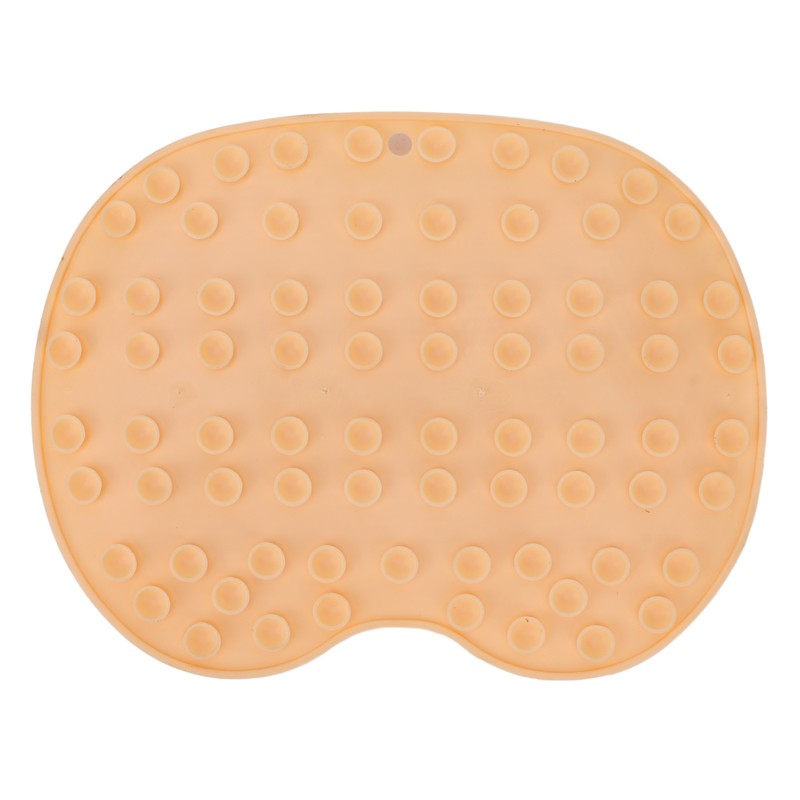 Foot Scrubber Massager with Suction Cups Orange Soft Foldable Shower