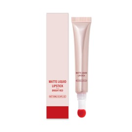 Liquid Lip Gloss, Matte Waterproof Durable Waterproof Matte Lip Tint, Glitter Liquid Lipstick Lip Gloss for Girls Women Birthday Gift (Red)