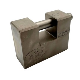 PREFER Armoured Padlock for Damper 30 x 60 x 75 mm - Nickel - Lock - Shutter Lock