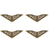 4Pcs Brass Flat Corner Protectors Right Angle Brackets Decorative Corner