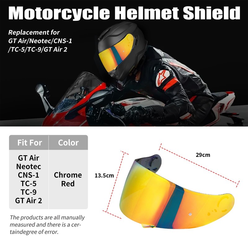 VCOROS GT Air Helmet Visor Replacement, CNS-1 Face Shield Compatible
