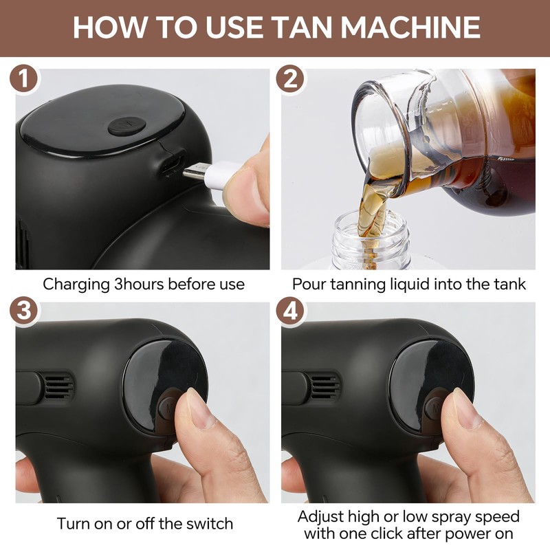 Professional Spray Tan Machine 2-Speed Adjustable Face & Body Spray