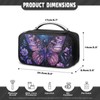 Noteligou Purple Butterfly Travel Makeup Bag for Women Cosmetic Bag