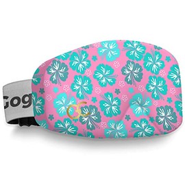 GogglesCover: Protective ski and snowboard goggles cover, hibiscus pink design