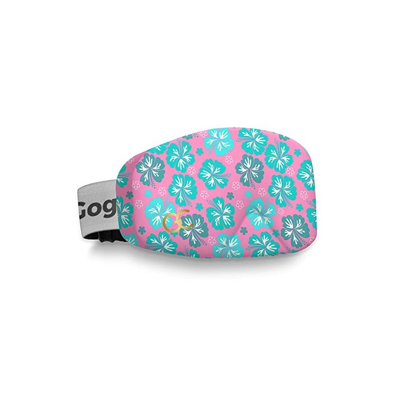 GogglesCover: Protective ski and snowboard goggles cover, hibiscus pink design