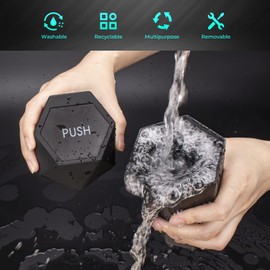 Tecfino Car Trash Can with Lid, 2 Packs Diamond Design Mini Cup Holder Trash Can for Car, Portable Automotive Car Garbage Bin for Car Office Home Use,Black