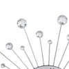 Deco 79 Metal Starburst Decorative Wall Clock With Crystal Accents
