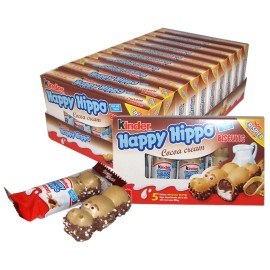 FERRERO Kinder Ferrero Happy Hippo Cocoa 10 cases x (20.7g x 5) each - Total 50 Pcs
