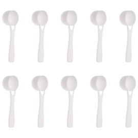 ONLYKXY 10 Piece 5g Food Grade Long Handle Nontoxic Reusable Plastic Measuring Spoon Coffee Teaspoon Milk Powder Spoon Kitchen Spoons