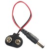 9V Battery Clip with 2.1mm X 5.5mm Male DC Plug,