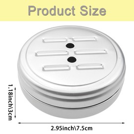 4 Pack Round Aluminum Soap Container Lightweight Travel Soap Dish with Drain Bathroom Soap Holder for Portable Soap Holder and Travel Accessories