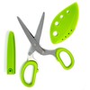 Norpro Multi Blade Herb Scissors with Blade Cleaner, 8-inch, Green