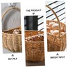 Levemolo 1pc Woven Kitchen Hanging Basket for Garlic Sundries Storage