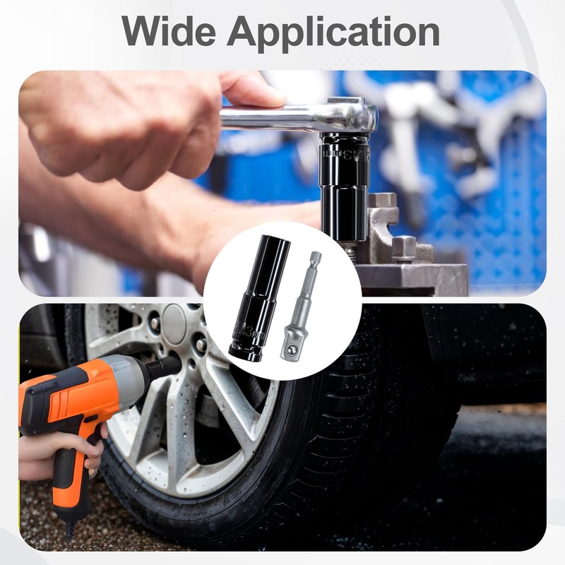 2PCS 13mm Socket 13mm Impact Socket Set Deep Socket Set