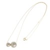 VingTAINE C3130 Double Cotton Pearl Necklace, M, Simple, Cotton