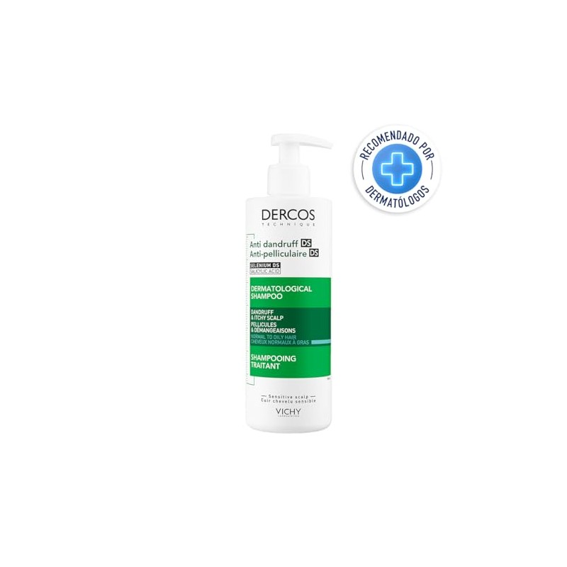 Vichy Dercos Shampoo Dermatológico Anti-Caspa Cabello Normal a Graso 390ml