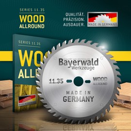 Bayerwald - HM Circular Saw Blade for Wood - Diameter 150 mm x 2.6 mm x 20 mm | Alternating Tooth (24 Teeth / Coarse) | Without Side Holes