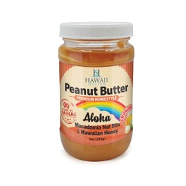 Hawaii Selection/Peanut Butter/Premium Home style/Macadamia Nut Bits & Honey/ 9oz (255g)