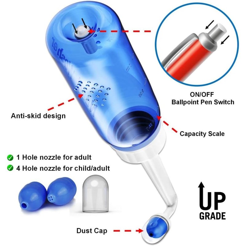 DOXUNGOO 300 ml Nasal Yoga Irrigation Bottle – Gentle Gravity‑Flow Nasal