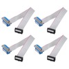 MECCANIXITY 4 Pcs IDC Flat Ribbon Cable, 2.54mm Pitch 19mm
