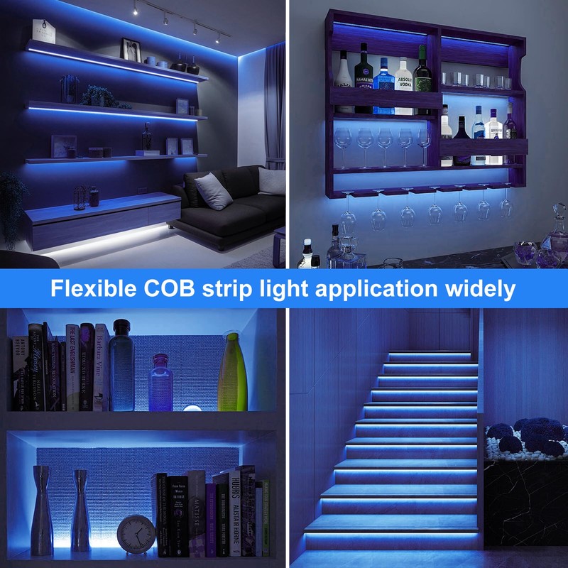 OMIKA COB LED Light Strip, Wireless 640LED Battery Powered LED