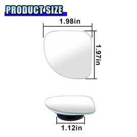 2PCS Blind Spot Car Mirror, HD Glass Rotate Adjustable Car Side Mirror, Fan Shaped Frameless Wide-angle Blind Spot Mirror, Universal Convex Rear View Mirror for Car, SUV, Truck (Fan shape)