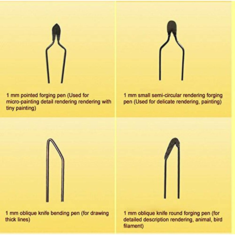 Eleoption 50W 1 mm Pyrography Wire Tips 2 Sets of