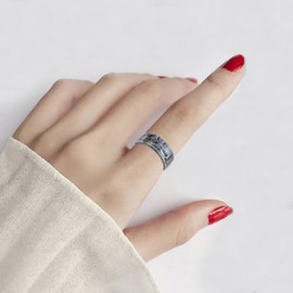 Vintage Ring for Women Men, Statement Vintage Dollar Coin Morgan Silver Ring Unique Pattern Creative Coin Ring for Teens Holiday Birthday Jewelry Gifts (Silver(Size8))