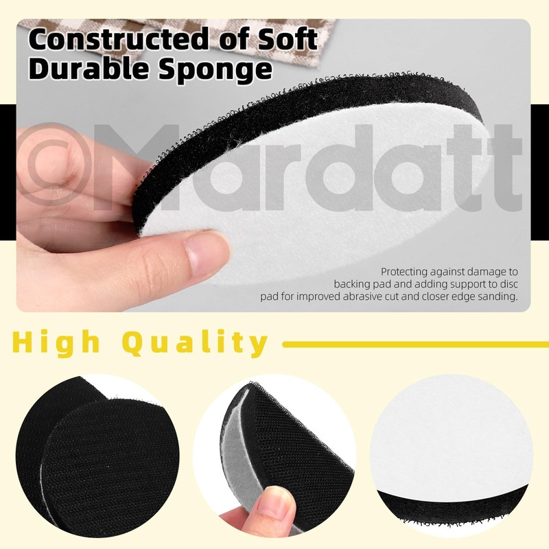 Mardatt 5Pcs 2" Foam Buffering Pad Soft Density Foam Interface
