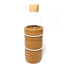 Lagoena Water Bottle with Design in White