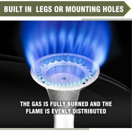 BESTFIRE High Pressure Cast-Iron Propane Burner Head,Taper Burner Head with 20 PSIG Adjustable High Pressure Propane Regulator with Hose and Brass Fitting for Propane Burner Head for Cooking Outdoor