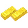 TOYANDONA Replica Gold Bar Plastic Fake Golden Brick Gold Bar