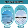 Tandefio 8 PCS Top Rail Sleeve Galvanized Steel Chain Link