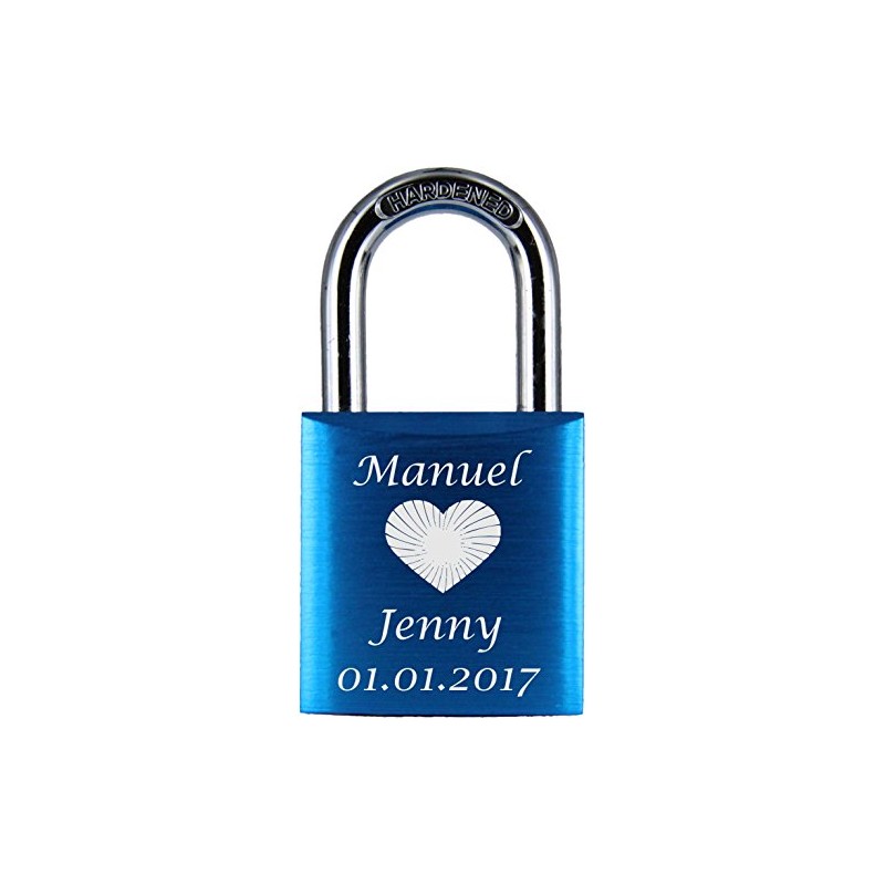 ♥ Love Goals Engraved Love Padlock with Engraving | Individual