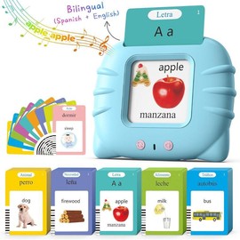 Bilingual English & Spanish Talking Flash Cards for Toddlers - Audible Educational Flashcards for Kids Ages 1-8  Includes 224 Sight Words - Perfect Gifts for Children’s Day and Summer Holidays! Outdoorfun Learning:_D3RQSFKC0C