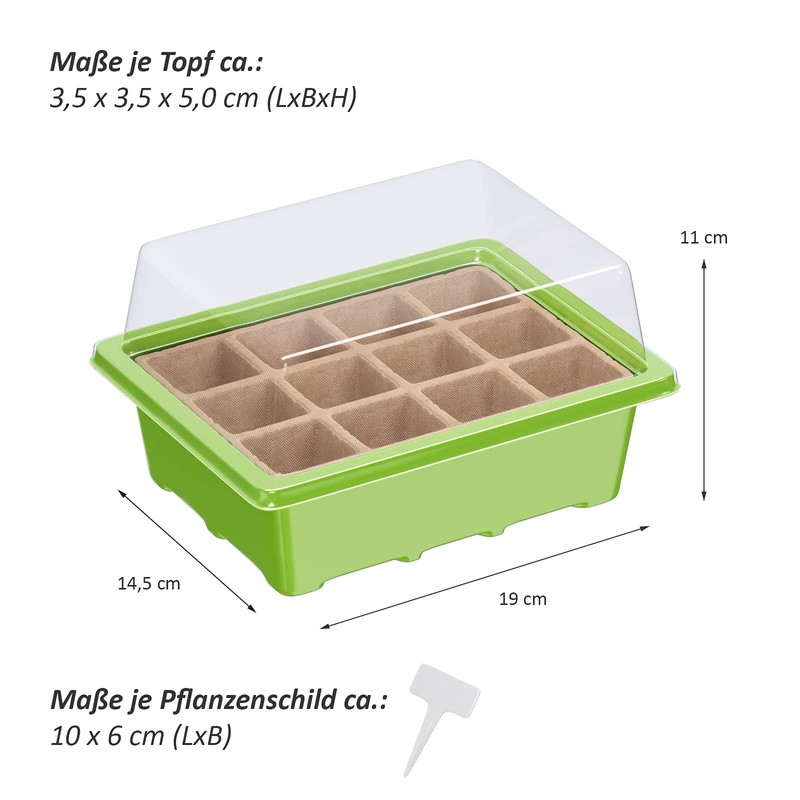 WELLGRO Mini Greenhouse with 6 Plant Labels for up to