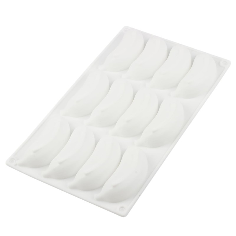 12 Cavity Banana Shape Silicone Chocolate Molds For Chocolate Candy