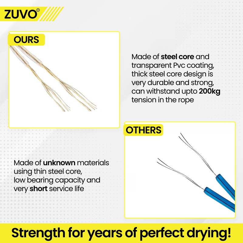 Zuvo 50M Outdoor Washing Line – Heavy-Duty Polyester Clothes Line