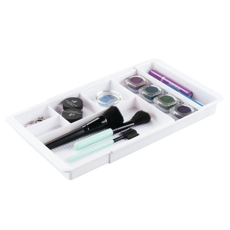 InterDesign Clarity Expandable Drawer Organizer, White