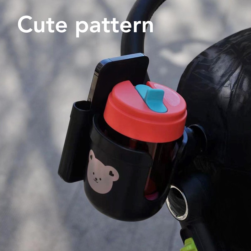 Stroller Cup Holder Portable Universal Cute Pattern Bottle Holder with
