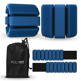 Polyfit Wrist & Ankle Weights - 1 Pair - Wearable Ankle Weights for Women and Men - Wearable Bracelet for Exercise, Yoga, Walking, Running, Dance, Barre, Pilates, Cardio, Aerobics - Dark Blue