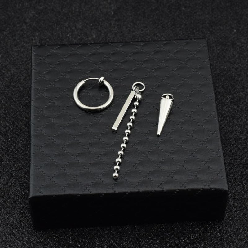 Tete Earrings Fake Earrings Chain Spike BTS Style Single Ear