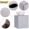 BTSKY Square PU Leather Tissue Box Cover - Stylish Cube