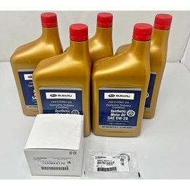 Subaru 2022 2023 2024 WRX Oil Change Kit - Filter - Gasket - 5 Qts Synthetic Motor SAE 0W-20