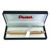 Pentel EnerGel Liquid-Gel Sterling BL407X-BOX Rollerball Pen with All-over Gold-coloured